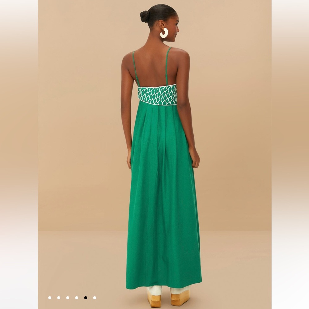 NWT Viral Iconic Farm Rio Green Fish Dress Koi Size S Small - Picture 5 of 6